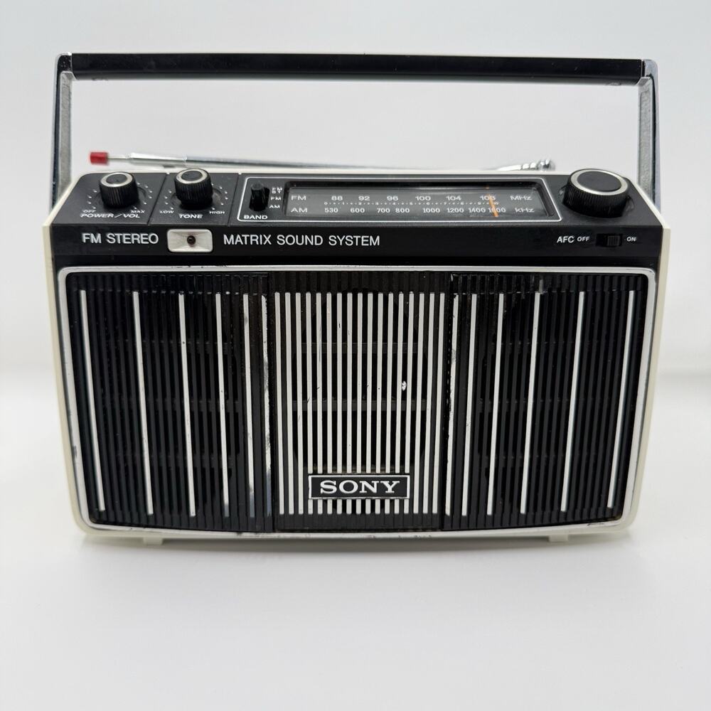 Sony MR 9100W AM FM Radio Matrix Stereo AC DC Vintage Tested